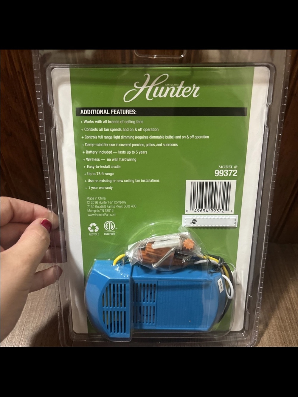 Hunter White Multi-Function Fan Remote Control - Picture 3 of 3